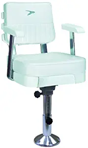 Wise 8WD562-7-710 Ladder Back Helm Chair with Adjustable Height Pedestal, White