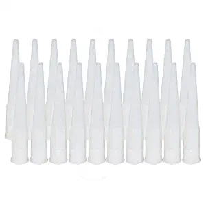 GooChan 20-Pack Caulk Nozzles (White / 20 Pcs)