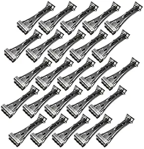 Quick Screw 6" inch Aluminum Hidden Rain Gutter Bracket Hook clip style Hangers with pre inserted 3" long ¼" hex head self drilling screw (25 Per Package)