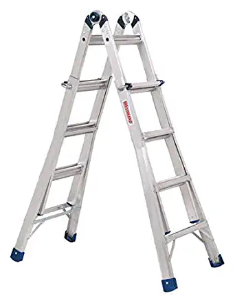 WESTWARD Multipurpose Ladder Aluminum 17 ft. IA
