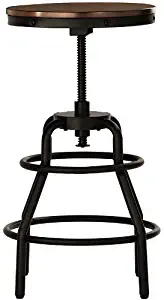 Home Decorators Collection Industrial Mansard Stool, 31" HX19.25 W, Black