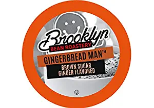 Brooklyn Beans Gingerbread Man Coffee Pods, Compatible with 2.0 K-Cup Brewers, 40 Count