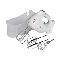 Hamilton Beach Power Deluxe Hand Mixer, White