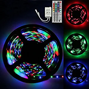 LED Strip Lights, 5M RGB LED Light Strip 3258 LED Tape Lights, Color Changing LED Strip Lights with Remote for Home Lighting Kitchen Bed Flexible Strip Lights for Bar Home