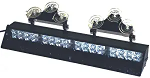 Blue White Quad 2 LED Lightbar 1 Watt Visor Strobe Light