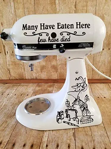 Many have eaten vinyl stand mixer decal kitchen with old lady decor