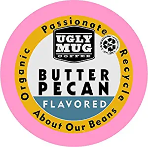 Ugly Mug Coffee Signature Organic Flavored Single Serve Recyclable K-Cup Pods | Butter Pecan (48 Pack)
