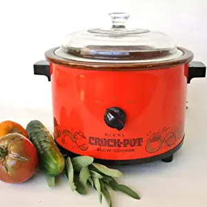 Vintage Rival Crock Pot Slow Cooker 2.5 Qt Stoneware Red