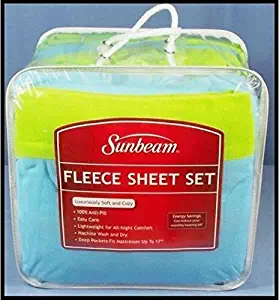 FLEECE SHEET SET by SUNBEAM - QUEEN SIZE