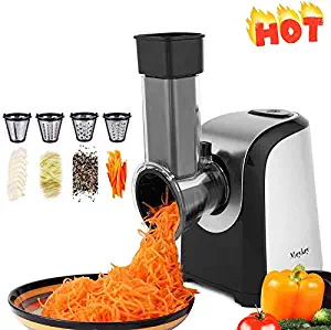 Homdox Electric Vegetable Graters Professional Salad Maker, Electric Slicer Shredder Graters, Electric Salad Shooter for Vegetables Carrot Cheese for Kitchen