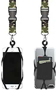 Gear Beast Universal Cell Phone Lanyard Compatible with iPhone, Galaxy & Most Smartphones Includes Phone Case Holder with Card Pocket,Soft Neck Strap with Breakaway Clasp & Detachable Convenience Clip