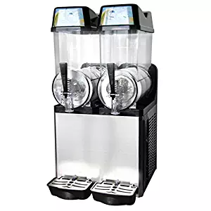 Slush Machine- Slushie Machine and Beverage Dispenser with Two 12L Tanks, 110V and 60Hz, Make the Perfect Fine Ice Slushies with the Frozen Drink Machine, a U.S. Solid Product