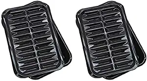 Range Kleen BP106X 2 PC Porcelain Broil and Bake Pan 12.75 Inch by 8.5 Inch (2 Pack)