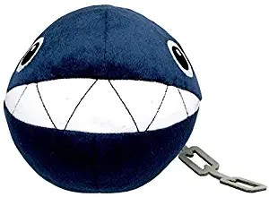 Little Buddy Super Mario All Star Collection 1592 Chain Chomp Stuffed Plush, 5",Multicolor