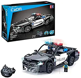 Toys Innovate STEM Building Toys Engineering Kit Toy Building Blocks Sets for Boys and Girls 6 7 8 9 10 Year Old Cars and Robots on Remote Control (Police Car)