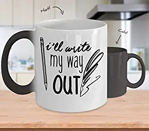 Color Changing Coffee Mug 11oz-I'll Write My Way Out Coffee Mug Cup -Hamilton Broadway Musical Theather Gift Poster Shirt Merchandise Accessories Decal Decor