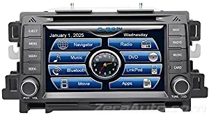 Zera 2013-15 Mazda CX-5 2014-15 Mazda 6 In-Dash GPS Navigation Stereo DVD CD Player Radio 7" Touchscreen Bluetooth Hands-Free A2DP Audio Streaming AV Receiver USB SD iPod iPhone Ready Deck Head Unit