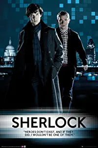 Sherlock - Heroes Don'T Exist 24x36 Poster Tv Show Art Print Holmes Watson