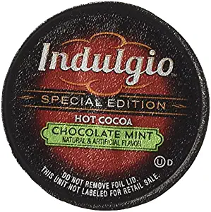 Indulgio Mint Chocolate Hot Cocoa 12-Count Single Serve Cup for Keurig K-Cup Brewers