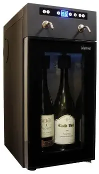 Vinotemp VT-WINEDISP2 2 Bottle Wine Dispenser, Black