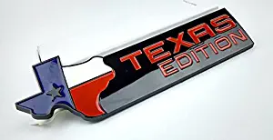 3D Black Texas Edition Rear Emblem Badge Decal Sticker for Chevrolet Chevy Silverado and GMC Sierra Car Styles Accessories 2pcs
