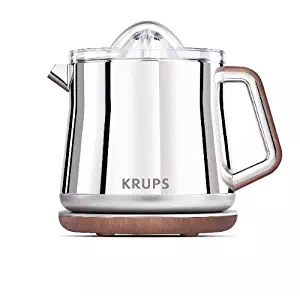 KRUPS ZX800 Silver Art Collection Citrus Press with Dual Cone Rotation (Stainless Steel)