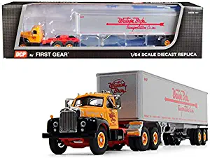 StarSun Depot New Mack B-61 Day Cab with 40' Vintage Trailer Watson Bros. Transportation 29th in a Fallen Flag Series 1/64 Diecast Model by DCP/First Gear