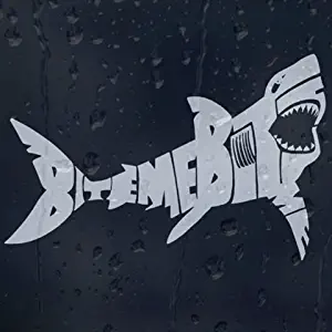 Bite Me Shark Car or Laptop Vinyl Decal (External Fitting)