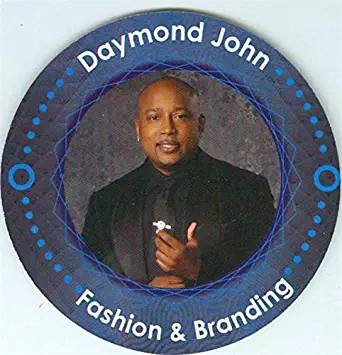 Daymond John trading card Shark Tank 2016 TV Show #ST6 game piece disc shaped 3 inches around (FUBU Brand)