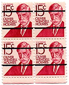 USA Postage Stamp Block Of 4 Precancel 1965 Oliver Wendell Holmes Issue 15 Cent Scott #1288