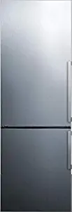 Summit FFBF247SSIMLHD 24 Inch Counter Depth Bottom Freezer Refrigerator in Stainless Steel