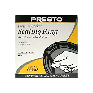 Presto 09908 Pressure Cooker / Canner Gasket; Sealing Ring & Auto Air Vent Pack