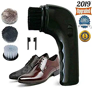 Electric Shoe Polisher Brush,Onefuntech Shoe Buffer Kit Shoe Shiner Dust Cleaner Portable Wireless Leather Care Kit for Shoes, Bags, Sofa