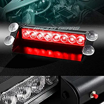 Dashboard Warning Flash Strobe Light 8 LED RED Emergency CAR Truck Universal 3