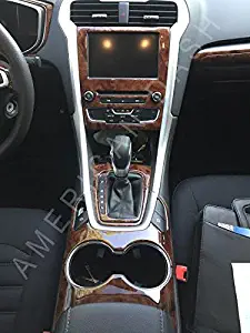 INTERIOR BURL WOOD DASH TRIM KIT SET FOR FORD FUSION 2017 2018