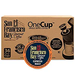 San Francisco Bay OneCup, Espresso Roast, Single Serve Coffee K-Cup Pods (36 Count) Keurig Compatible