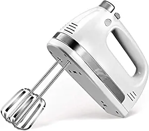 G-Stand Mixers For Kitchen Egg Beater Hand Mixer-Stainless Steel 350W High Power Electric Mixer for Mixing Egg, Cream, Batter, Easy to Manual Blender (Color : White)