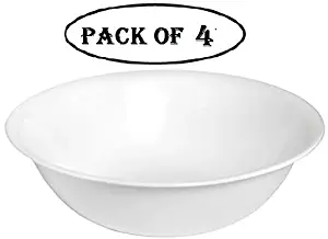 Corelle Livingware 1-quart Serving Bowl, Winter Frost White, Pack of 4