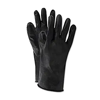 Honeywell B131/10 North Butyl B131 13 Mil Smooth Finish Butyl Gloves, 10", Black