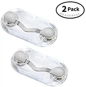 Readerest Magnetic Eyeglass Holder, ID Badge Holder, Shark Tank (Stainless Steel, 2 Pack), Made in USA