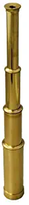 15" Handheld Brass Telescope with Wood Box - Nautical Captain