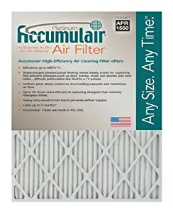 Accumulair Platinum 17x22x1 (16.5x21.5) MERV 11 Air Filter/Furnace Filters (6 pack)