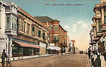 Third Street Eureka, California CA Original Vintage Postcard