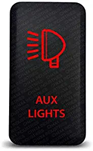 CH4X4 Push Switch for Toyota - Auxiliary Lights Symbol - Red LED