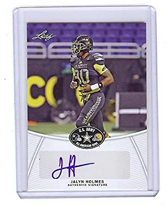 JALYN HOLMES Rookie Ohio State Buckeyes 2014 Leaf Army Certified AUTOGRAPH RC in a one touch magnetic case.