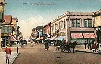 F Street Eureka, California CA Original Vintage Postcard