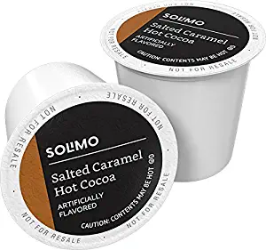 Amazon Brand - 24 Ct. Solimo Hot Cocoa Pods, Salted Caramel Flavored, Compatible with 2.0 K-Cup Brewers