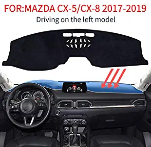 SMABEE Dash Mat for Mazda CX-5 CX-8 2017 2018 2019 CX5 CX8 Dashmat Pad LHD Dashboard Cover Carpet Sun Shade Mats Black