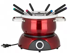 Trudeau 0829192 Electric Scarlet Fondue Pot 84 oz Red