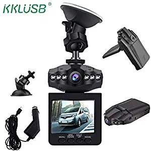 Car DVR Camera 2.5" Rotatable LCD Screen Full HD 1080P Car DVR Vehicle Camera Video Recorder Dash Cam Infra-Red Night Vision (8G)